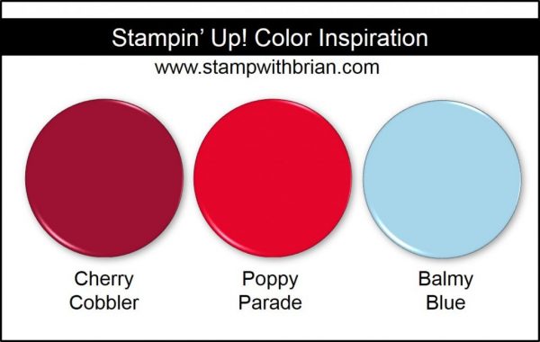 Stampin' Up! Color Inspiration: Cherry Cobbler, Poppy Parade, Balmy Blue