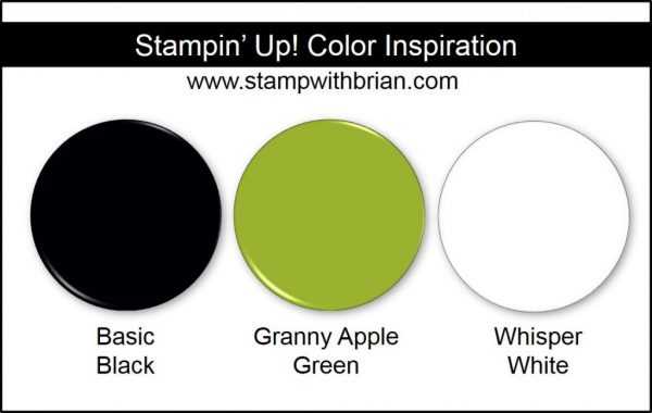 Stampin' Up! Color Inspiration: Basic Black, Granny Apple Green, Whisper White