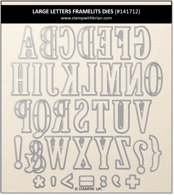 Large Letters Framelits Dies, Stampin' Up!, 141712 Large Letters Framelits Dies, Stampin' Up!, 141712