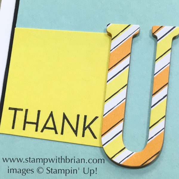 One Big Meaning, Large Letters Framelits Dies, Stampin' Up!, Brian King, CTS279, thank you card