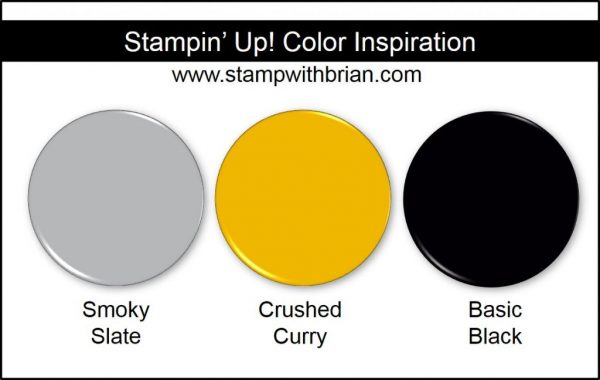 Stampin' Up! Color Inspiration: Smoky Slate, Crushed Curry, Basic Black