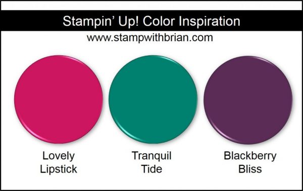 Stampin' Up! Color Inspiration: Lovely Lipstick, Tranquil Tide, Blackberry Bliss