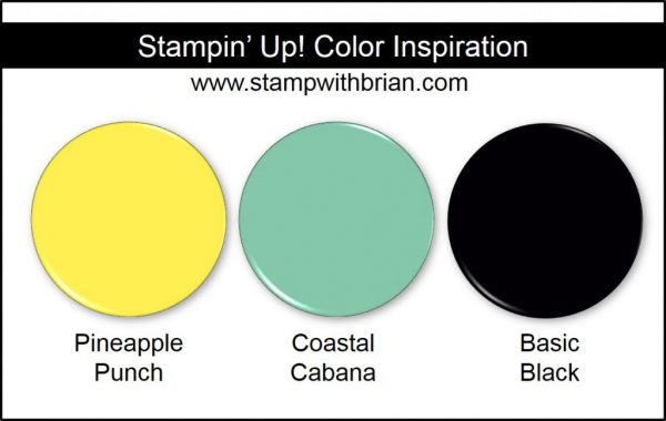 Stampin' Up! Color Inspiration: Pineapple Punch, Coastal Cabana, Basic Black