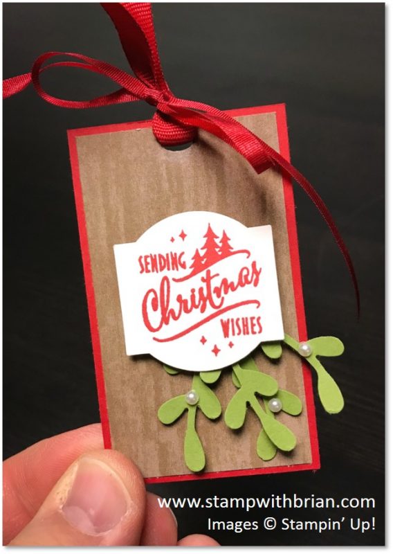 Mason Jars with Festive Designer Series Paper Covers and Christmas Tags, Stampin' Up!, Brian King