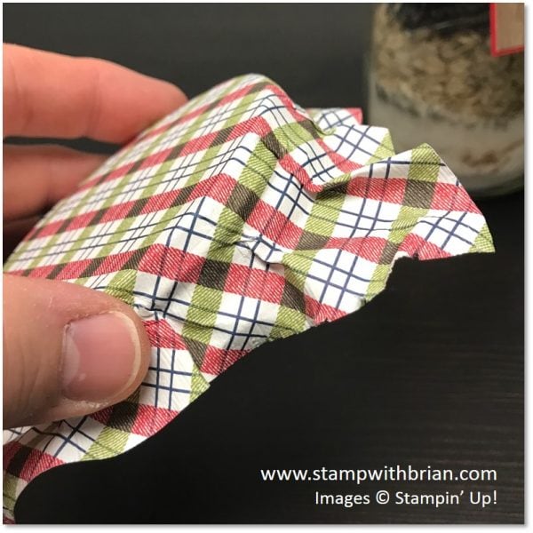 Mason Jars with Festive Designer Series Paper Covers and Christmas Tags, Stampin' Up!, Brian King