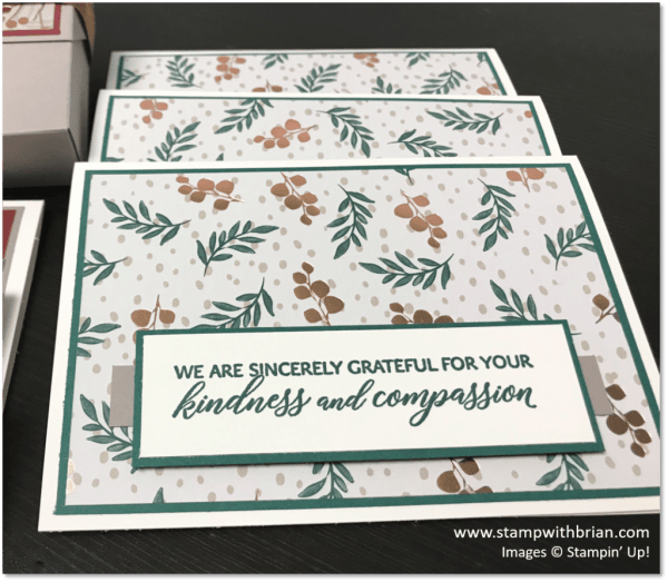 Cards of Sympathy, Joyous Noel Specialty Designer Series Paper, Kindness & Compassion, Stampin' Up!, Brian King