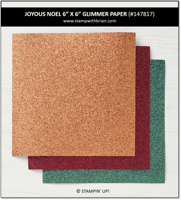 Joyous Noel 6" x 6" Glimmer Paper, Stampin' Up! 147817 Joyous Noel 6" x 6" Glimmer Paper, Stampin' Up! 147817