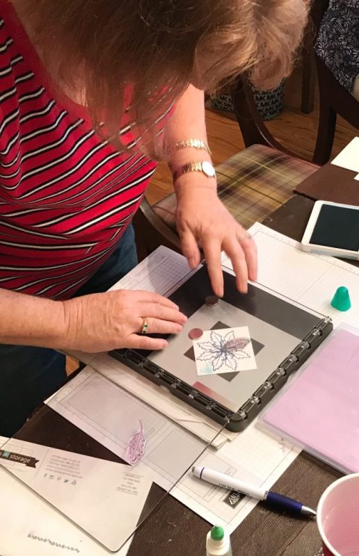 Stamping a snowflake with the Stamparatus, Stampin' Up!, Brian King