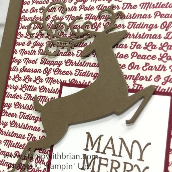 Dashing Deer, Festive Farmhouse Designer Series Paper, Stampin' Up!, Brian King, Christmas card