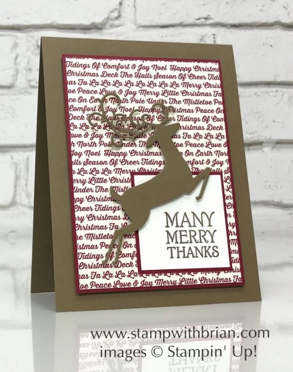 Dashing Deer, Festive Farmhouse Designer Series Paper, Stampin' Up!, Brian King, Christmas card