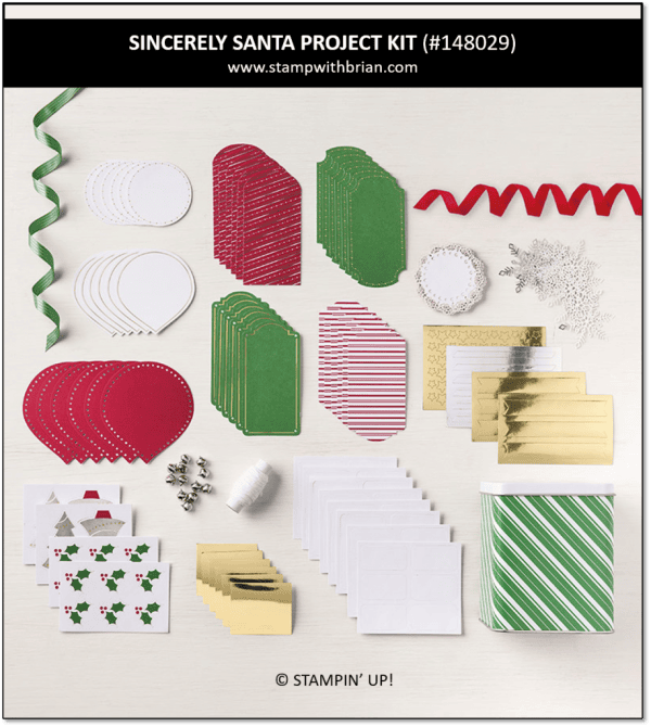 Sincerely Santa Project Kit, Stampin' Up!, 148029 Sincerely Santa Project Kit, Stampin' Up!, 148029