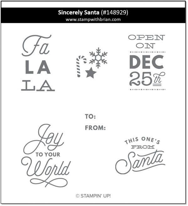 Sincerely Santa, Stampin' Up!, 148929