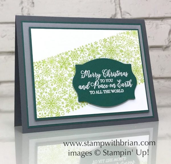 Snow is Glistening, Foliage Frames, Stampin' Up!, Brian King, Christmas card
