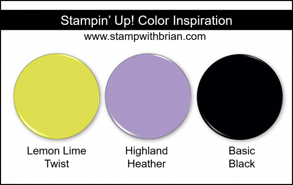 Stampin' Up! Color Inspiration - Lemon Lime Twist, Highland Heather, Basic Black