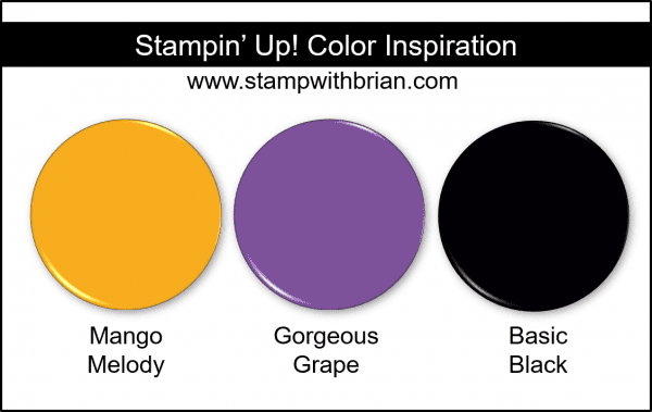 Stampin' Up! Color Inspiration - Mango Melody, Gorgeous Grape, Basic Black