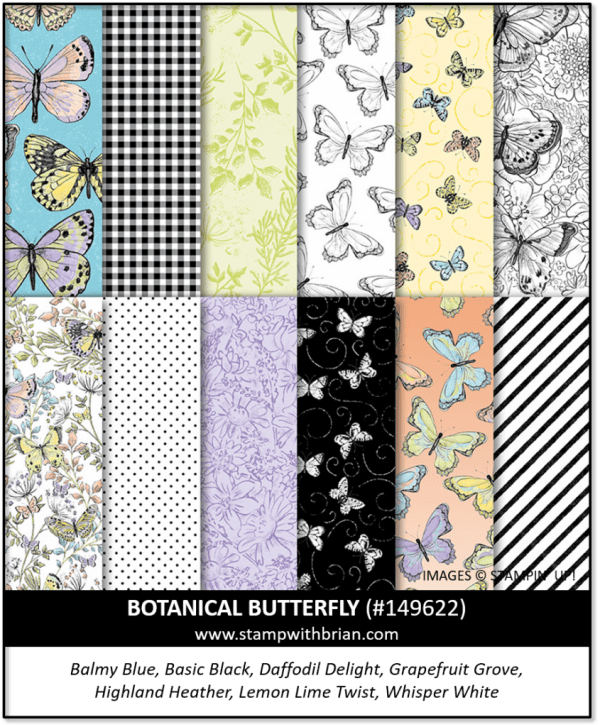 Botanical Butterfly Designer Series Paper, Stampin' Up!, 2019 Sale-a-Bration 149622