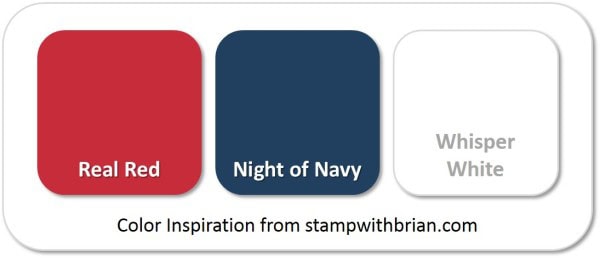 Stampin' Up! Color Inspiration: Real Red, Night of Navy, Whisper White