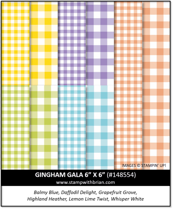 Gingham Gala 6 x 6 Designer Series Paper, Stampin' Up! 148554 Gingham Gala 6 x 6 Designer Series Paper, Stampin' Up! 148554