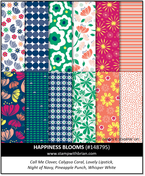 Happiness Blooms Designer Series Paper, Stampin' Up! 148795