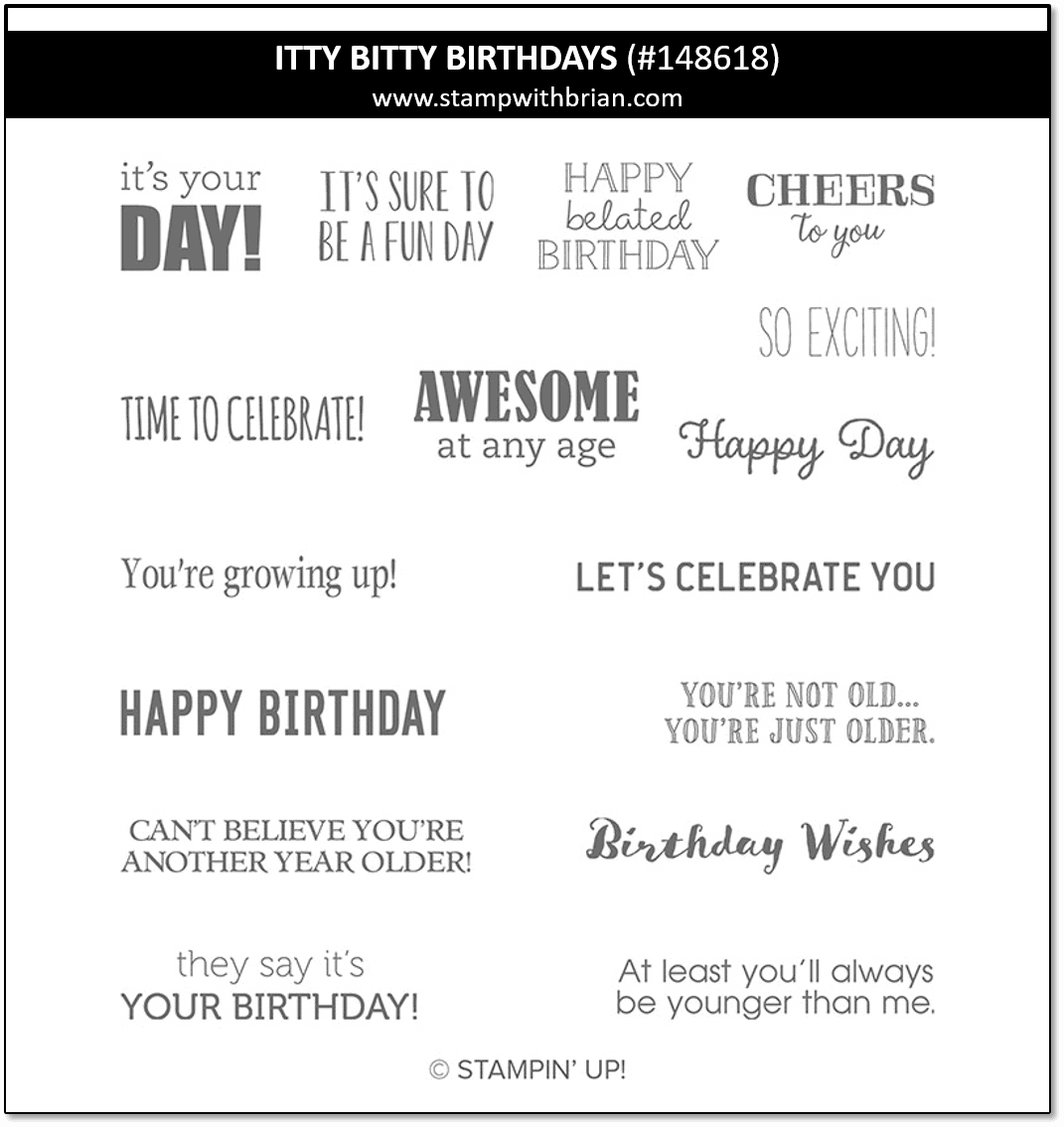 Itty Bitty Birthdays, Stampin' Up! 148618