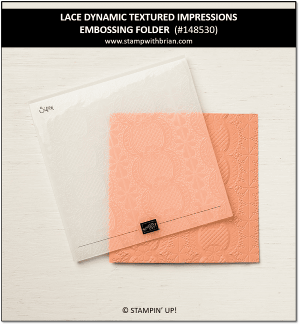 Lace Dynamic Textured Impressions Embossing Folder, Stampin' Up!, 148530
