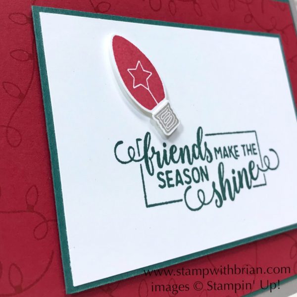 Making Christmas Bright, Stampin' Up!, Brian King, simple Christmas card