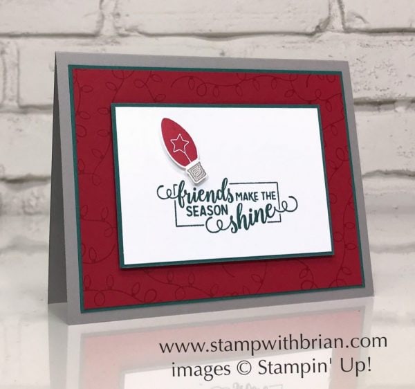 Making Christmas Bright, Stampin' Up!, Brian King, simple Christmas card