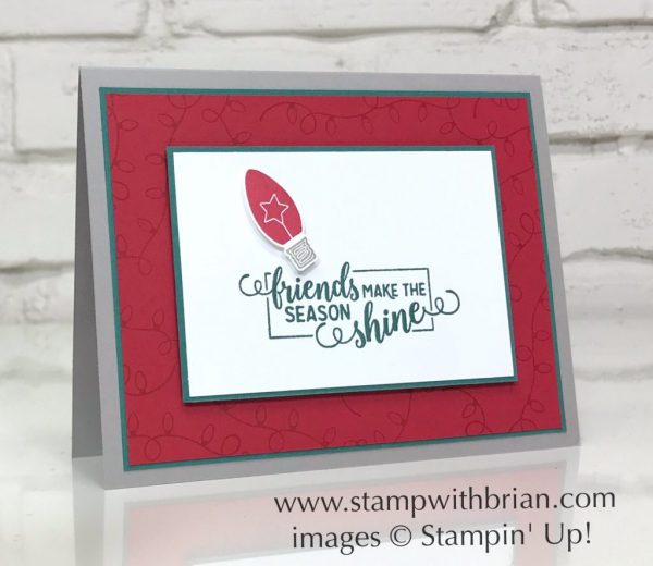 Making Christmas Bright, Stampin' Up!, Brian King, simple Christmas card