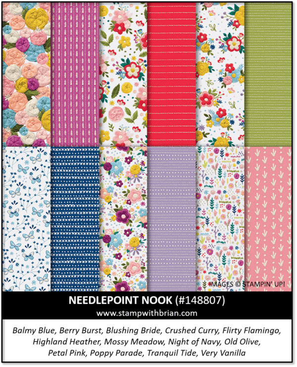 Needlepoint Nook Designer Series Paper, Stampin' Up! 148807