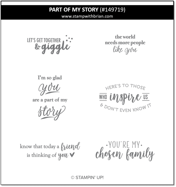 Part of My Story, Stampin' Up!, 2019 Sale-a-Bration 149719