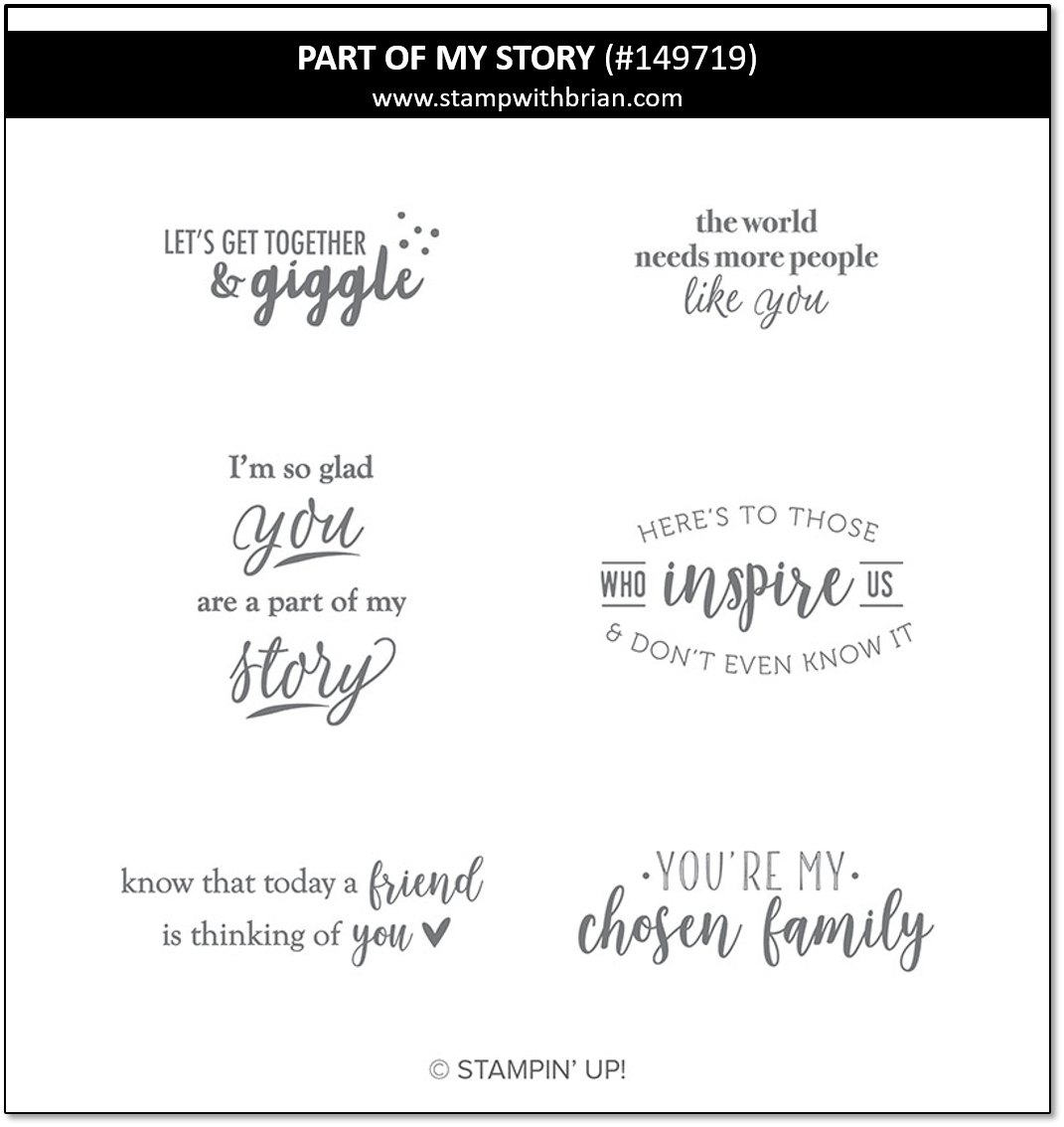 Part of My Story, Stampin' Up!, 2019 Sale-a-Bration 149719