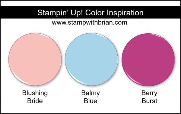 Stampin' Up! Color Inspiration - Blushing Bride, Balmy Blue, Berry Burst