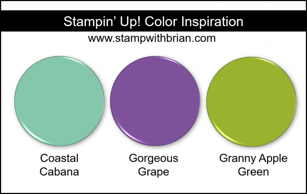 Stampin' Up! Color Inspiration - Coastal Cabana, Gorgeous Grape, Granny Apple Green