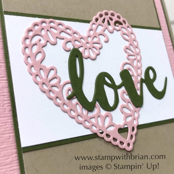 Sunshine Wishes Thinlits, Be Mine Stitched Framelits Dies, Stampin' Up!, Brian King, Valentine's Day card