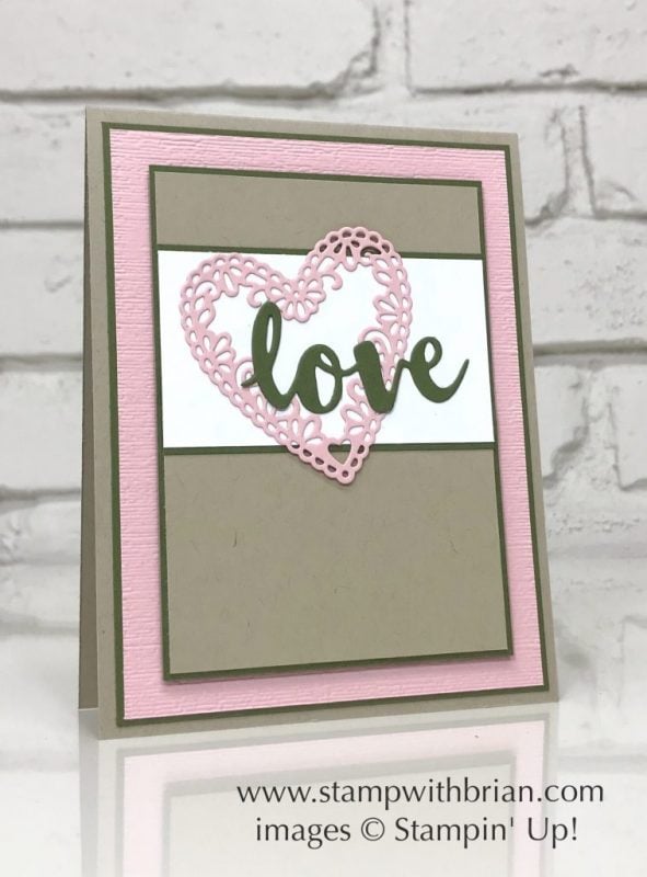 Sunshine Wishes Thinlits, Be Mine Stitched Framelits Dies, Stampin' Up!, Brian King, Valentine's Day card
