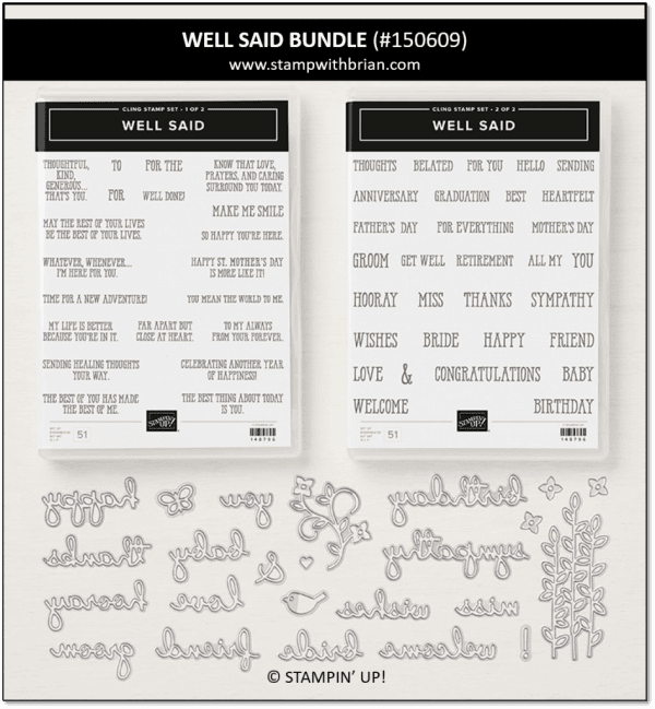 Well Said Bundle, Stampin' Up! 150609