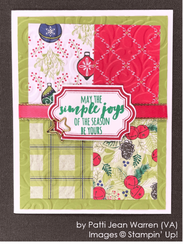 by Patti Jean Warren, Stampin' Up! One-by-One Holiday Card Swap