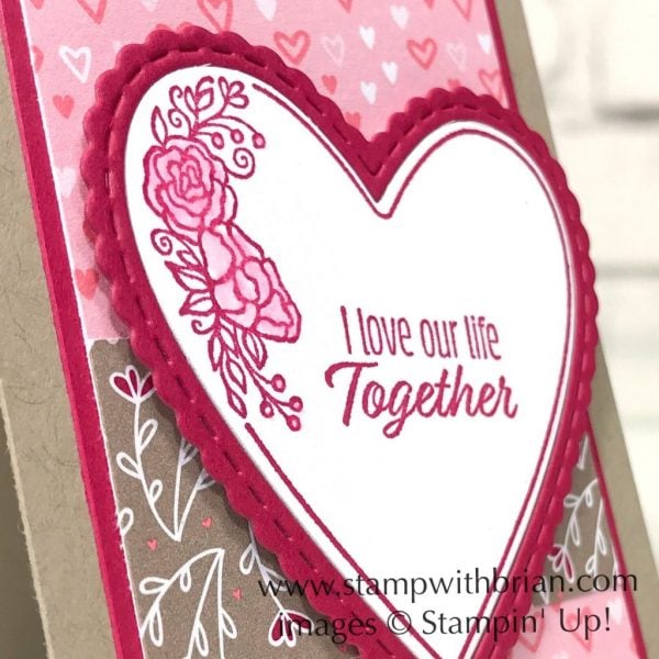 Meant to Be Bundle, All My Love Designer Series Paper, Stampin' Up!, Brian King, Valentine's Day card