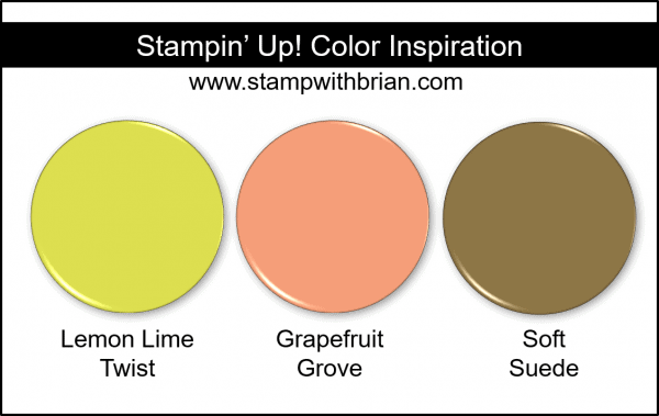 Stampin' Up! Color Inspiration - Lemon Lime Twist, Grapefruit Grove, Soft Suede Stampin' Up! Color Inspiration - Lemon Lime Twist, Grapefruit Grove, Soft Suede
