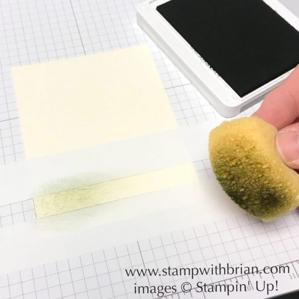 How to sponge stripes on a card, Stampin' Up!, Brian King