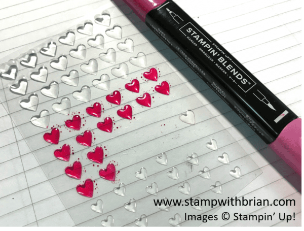 Color Epoxy Heart Droplets with Stampin' Blends, Stampin' Up!, Brian King