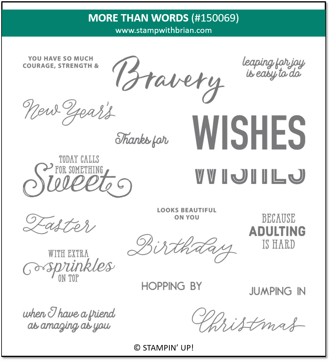 More Than Words, Stampin' Up! 150069