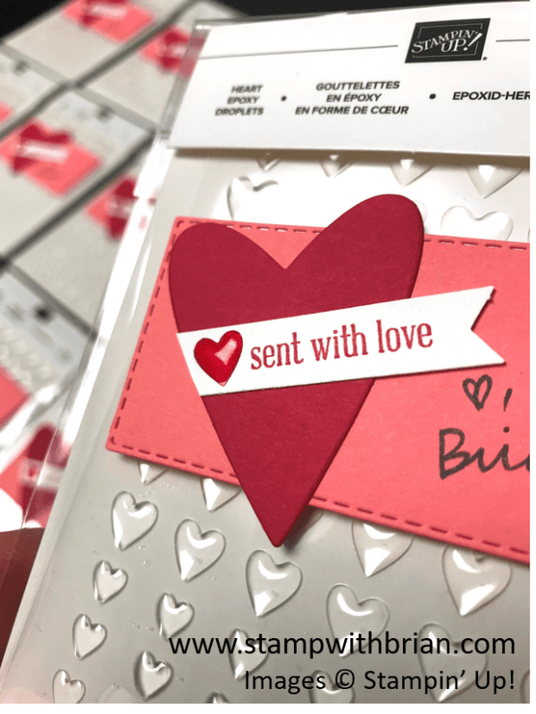 Simple tag with Epoxy Heart Droplets, Stampin' Up!, Brian King