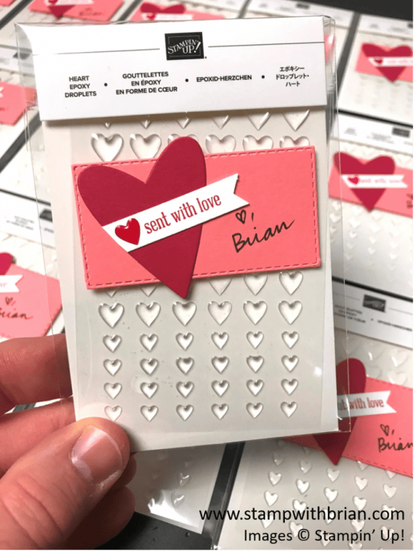Simple tag with Epoxy Heart Droplets, Stampin' Up!, Brian King