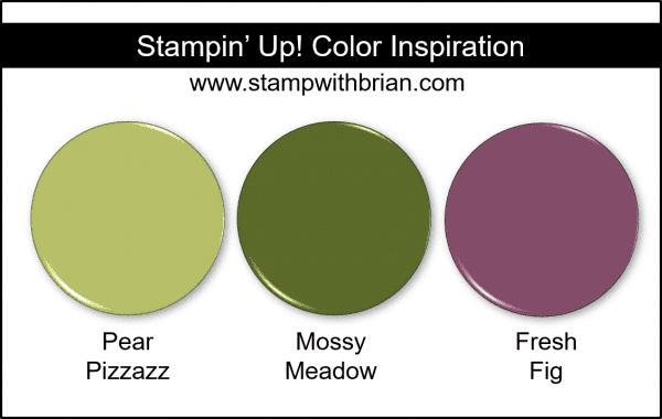 Stampin' Up! Color Inspiration - Pear Pizzazz, Mossy Meadow, Fresh Fig