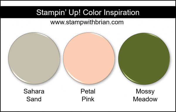 Stampin' Up! Color Inspiration - Sahara Sand, Petal Pink, Mossy Meadow