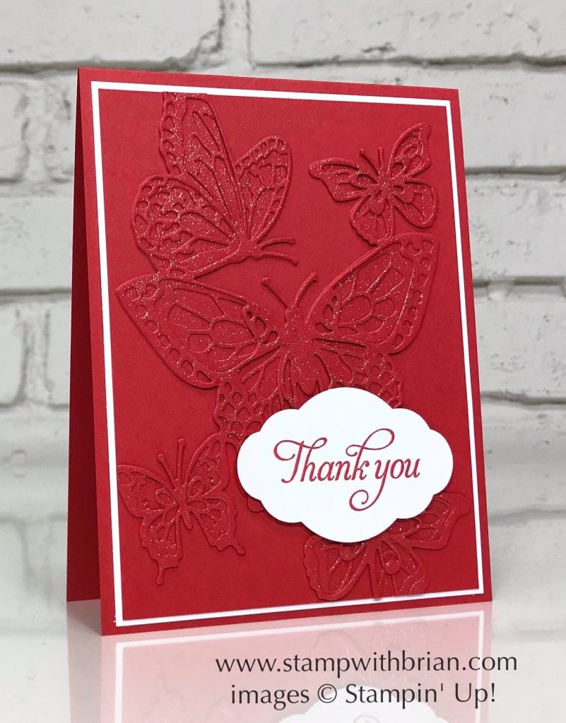 Butterfly Beauty Thinlits Dies, Humming Along, Stampin' Up!, Brian King, thank you card