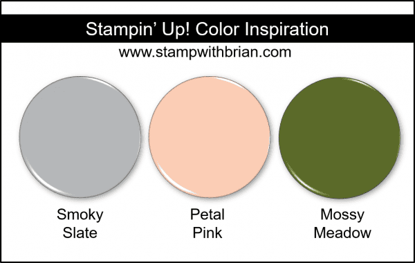 Stampin' Up! Color Inspiration - Smoky Slate, Petal Pink, Mossy Meadow