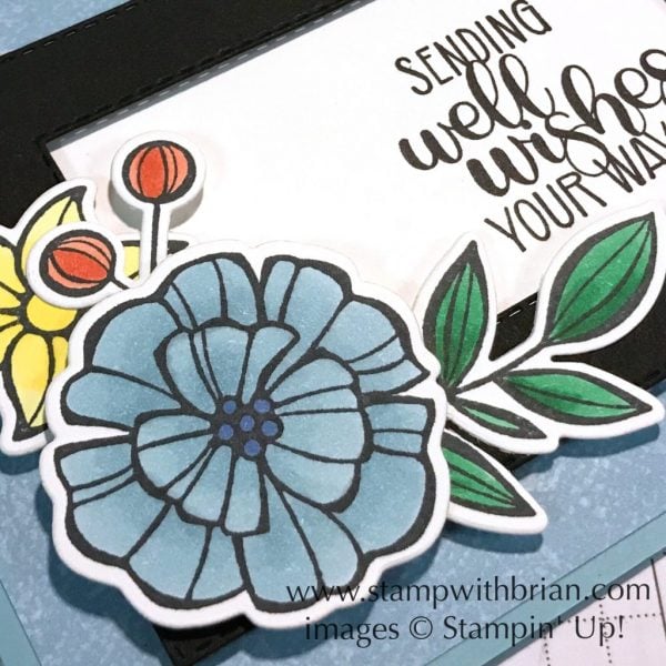 Falling Flowers, Dandelion Wishes, Rectangle Stitched Framelits Dies, Stampin' Up!, Brian King