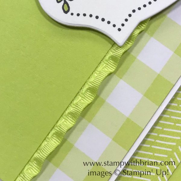 Lemon Lime Twist Ruffled Ribbon, Stampin' Up!, Brian King